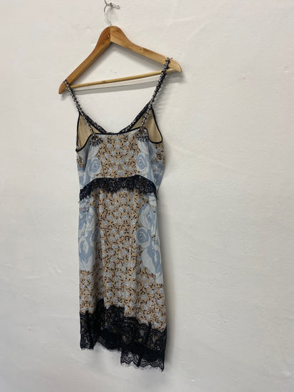 Fabulous River Island x Holly Fulton summer Dress Uk8 Baby Blue new Rrp £120 KM004