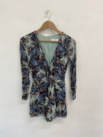 Fabulous REISS Playsuit UK S Multicolor blue green KM004