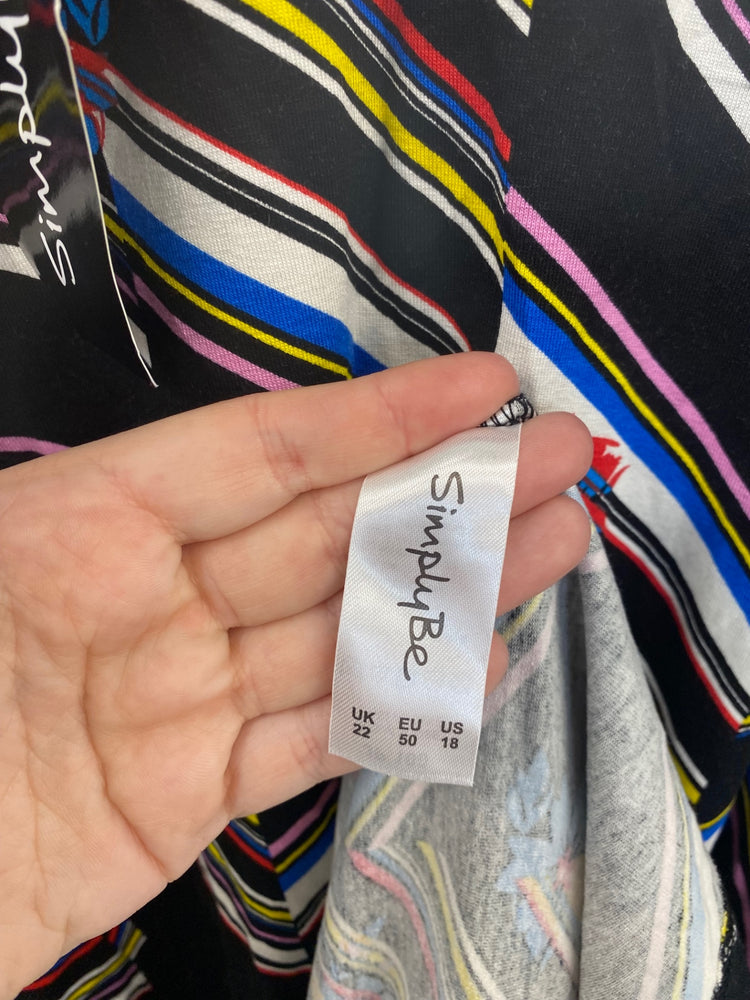 Fabulous Simply Be Artsy Floral Midi Dress UK22 LK006