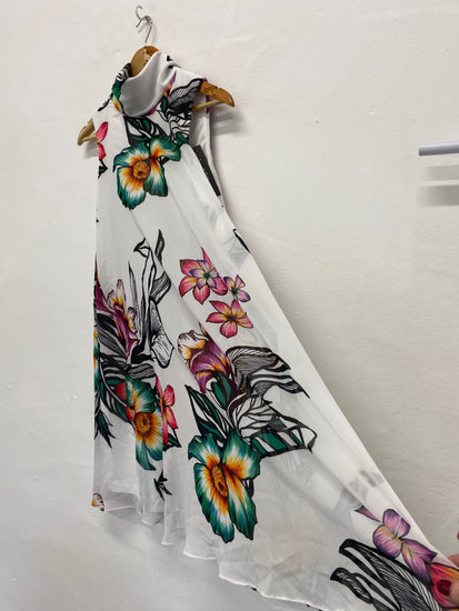 Fabulous Joseph Ribkoff floral floaty occasion Dress UK10 White New KM004