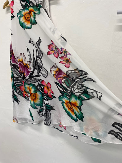 Fabulous Joseph Ribkoff floral floaty occasion Dress UK10 White New KM004