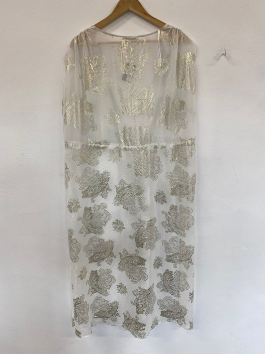 Fabulous George Boho Ivory & Gold Beach Cover UK L LK006