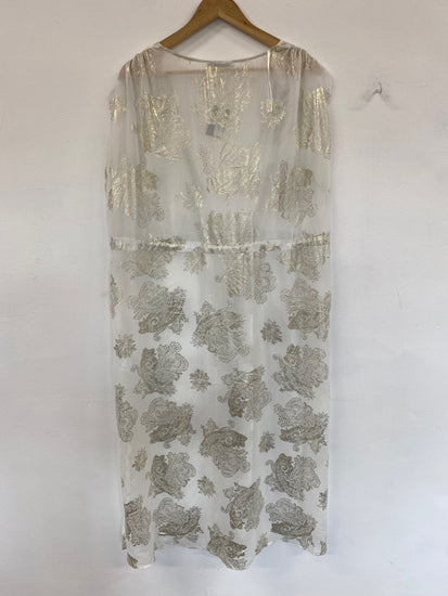 Fabulous George Boho Ivory & Gold Beach Cover UK L LK006