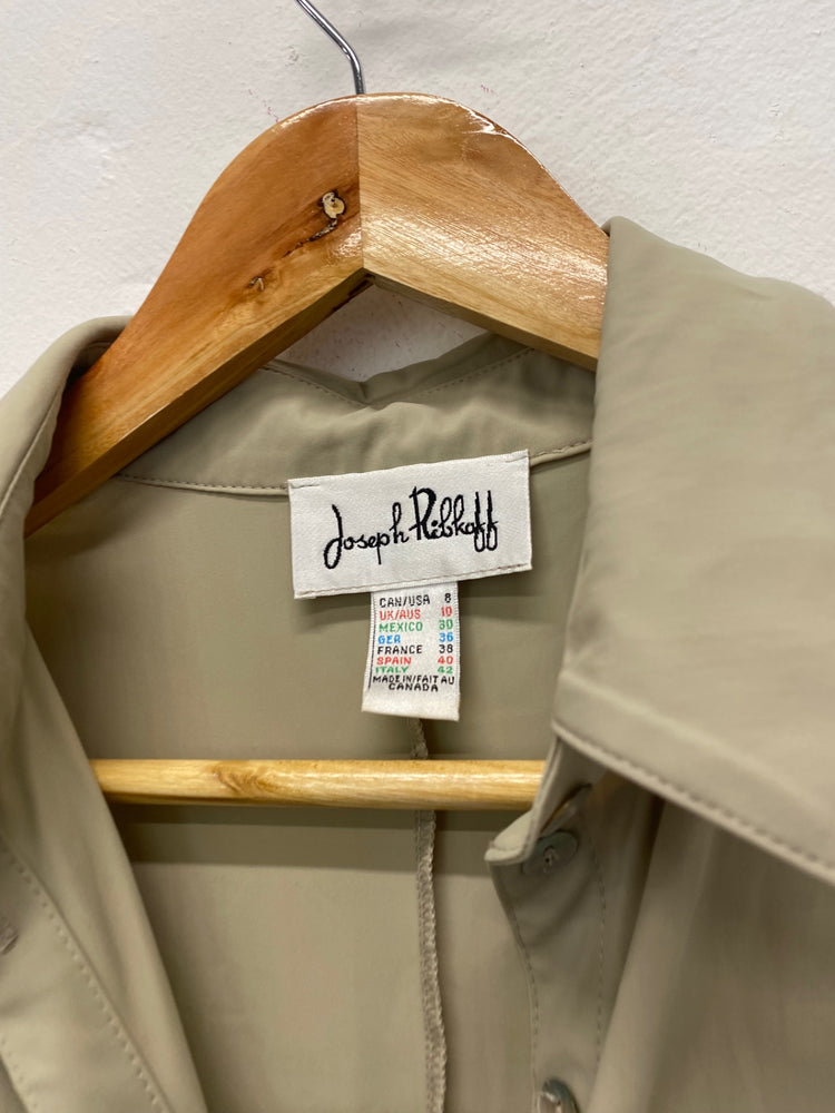 Fabulous Joseph Ribkoff y2K core ruffle Dress UK10 Stone KM004