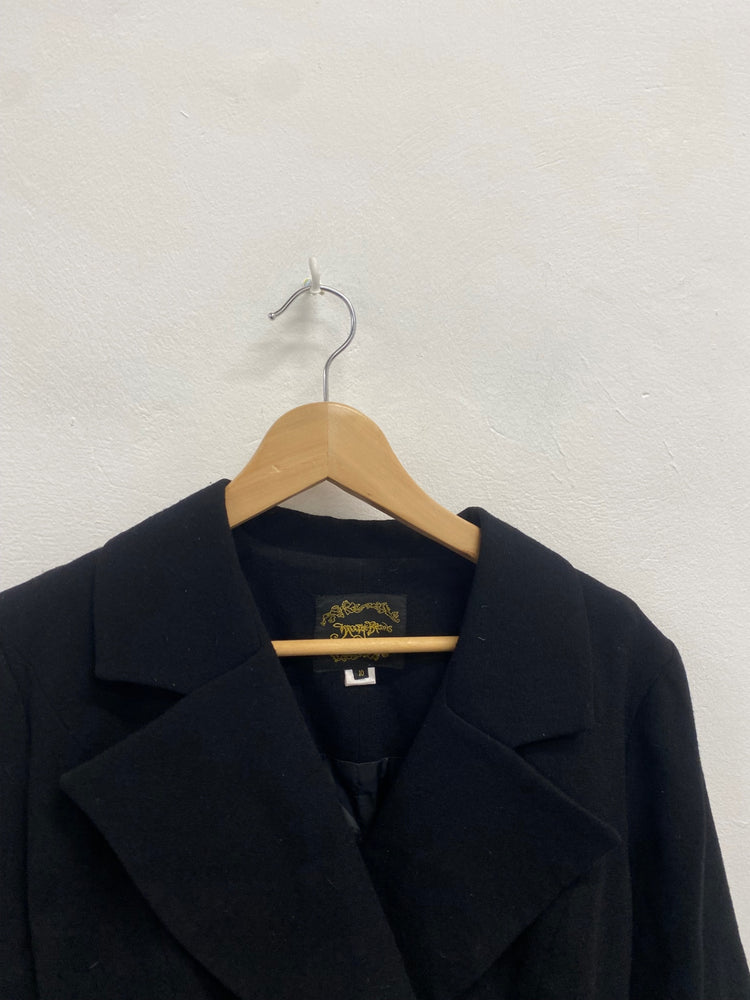 Fabulous Droopy browns by Angela holmes Cropped blazer Uk 8 Black JW001