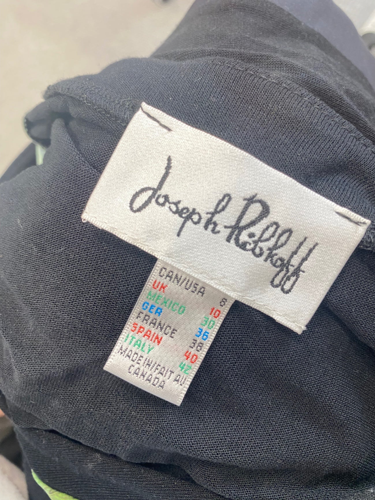 Fabulous Joseph Ribkoff Blouse Uk 10 Black floral Zip through KM004