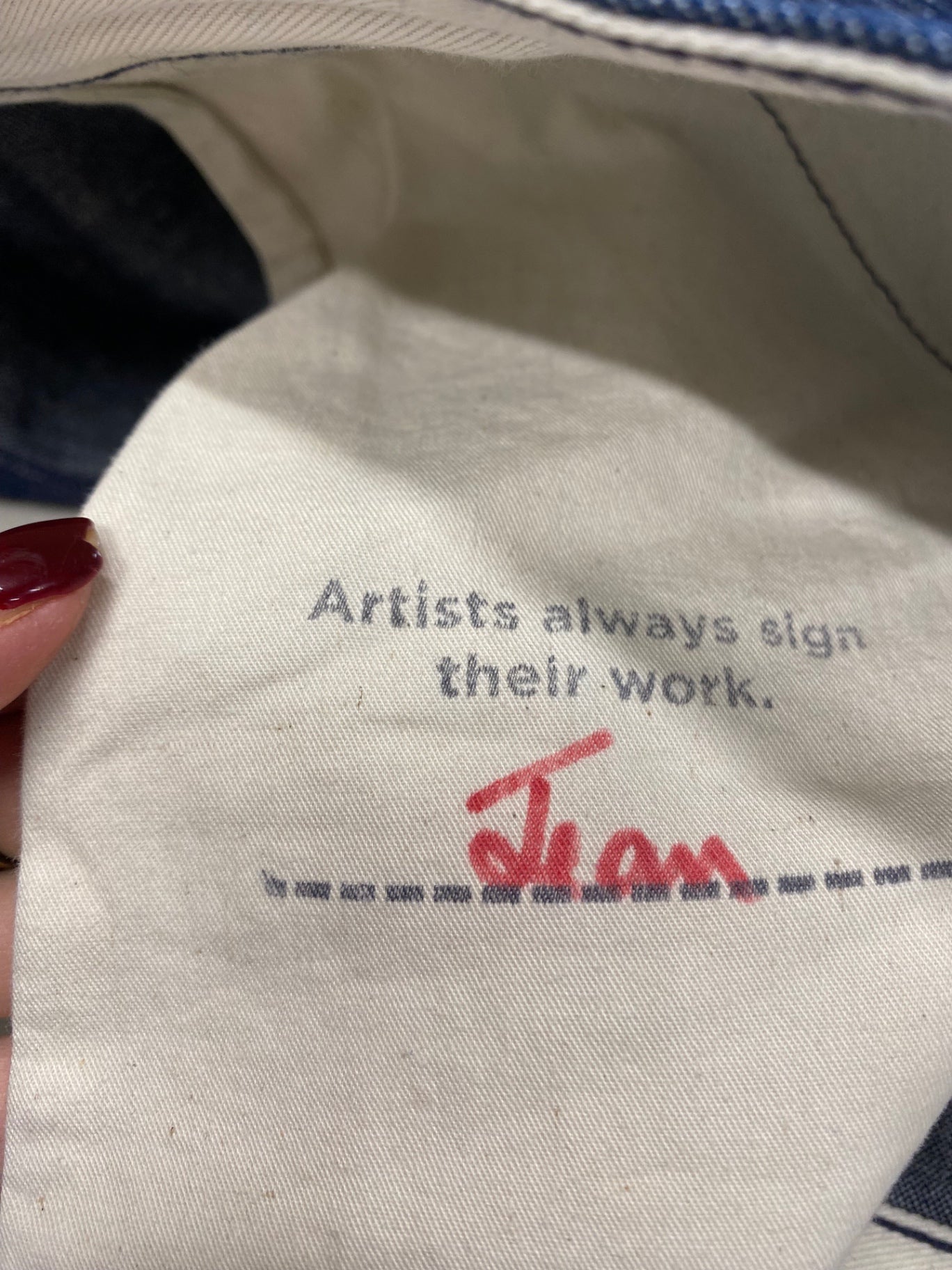 Fabulous Hiut denim co barrel Jeans Daisy W36 L 29 Dark blue daisy BS001