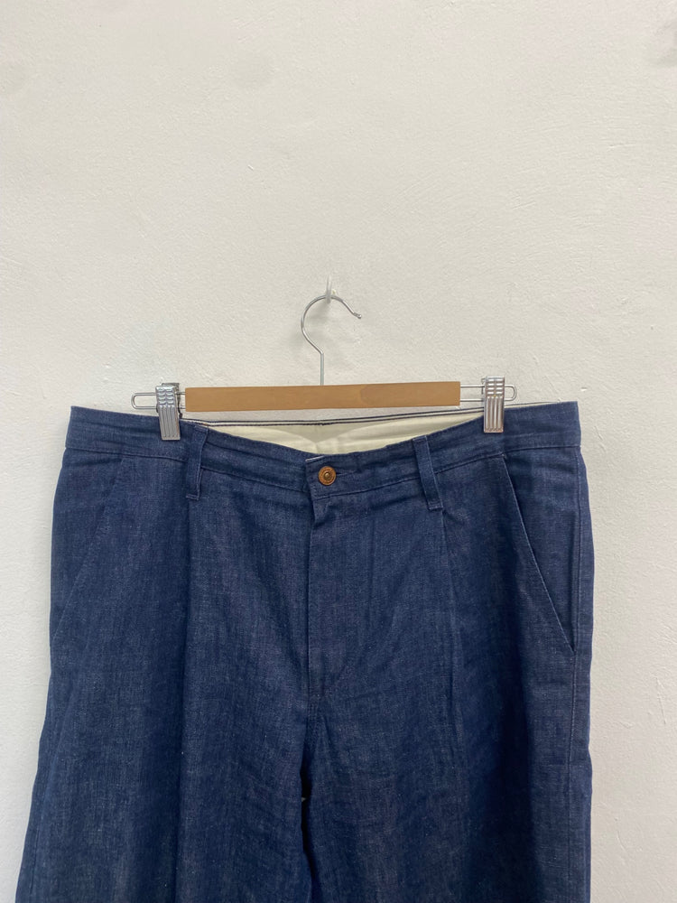 Fabulous Hiut denim co barrel Jeans Daisy W36 L 29 Dark blue daisy BS001