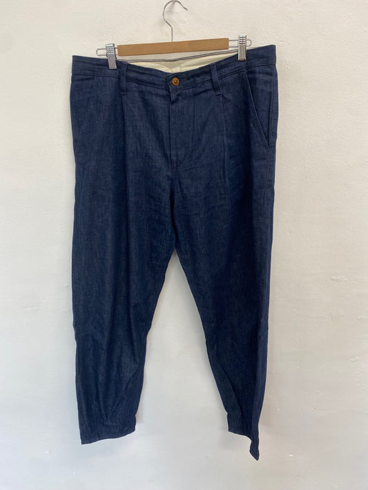 Fabulous Hiut denim co barrel Jeans Daisy W36 L 29 Dark blue daisy BS001