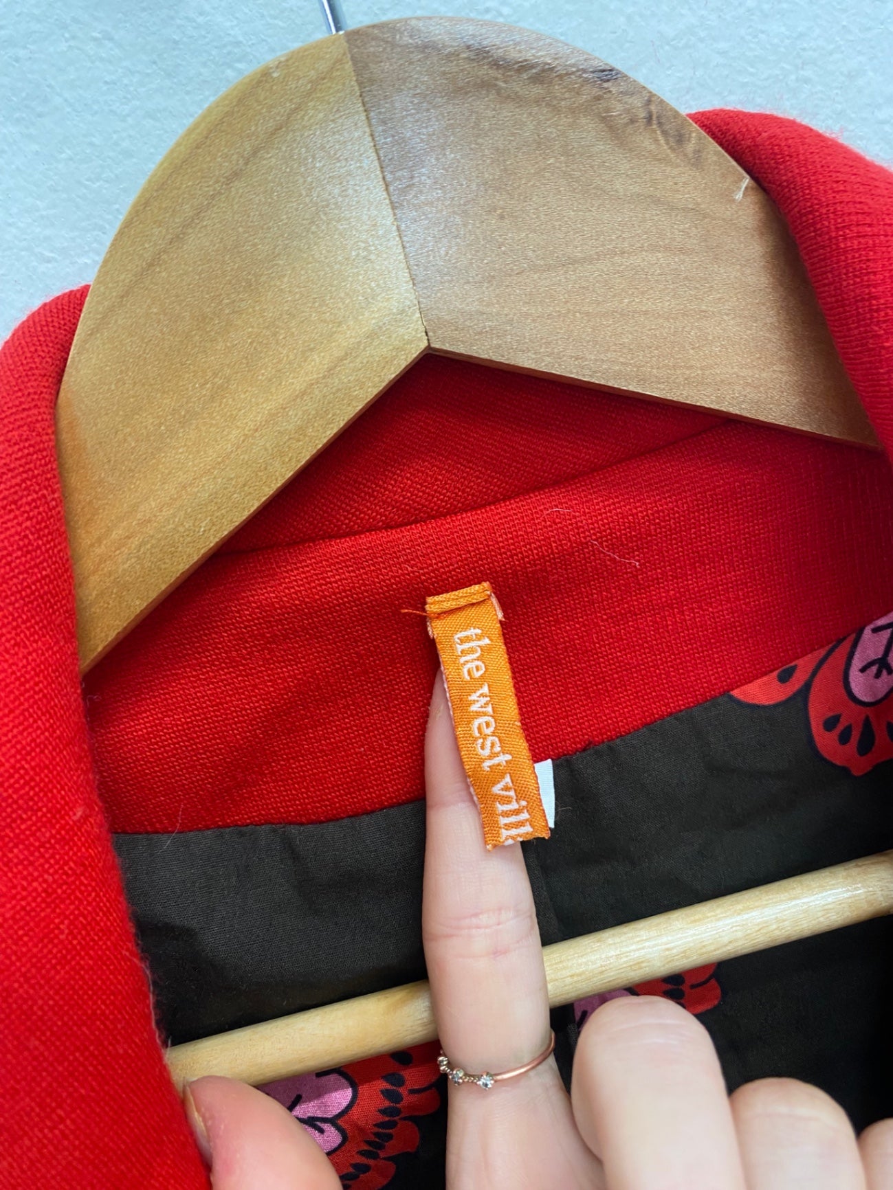 Fabulous The west village london Longline jacket UK M Red wool blend GM143