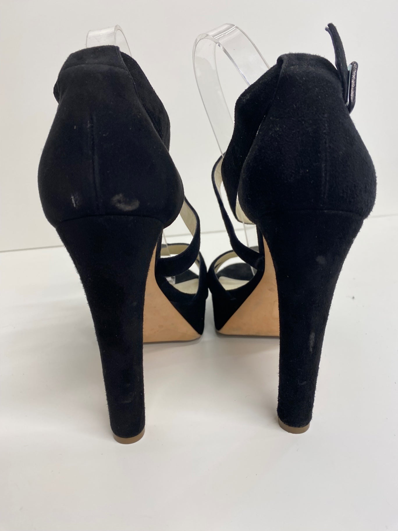 Fabulous Rupert Sanderson High Heel Strappy platform Shoes UK6.5 Black GM143