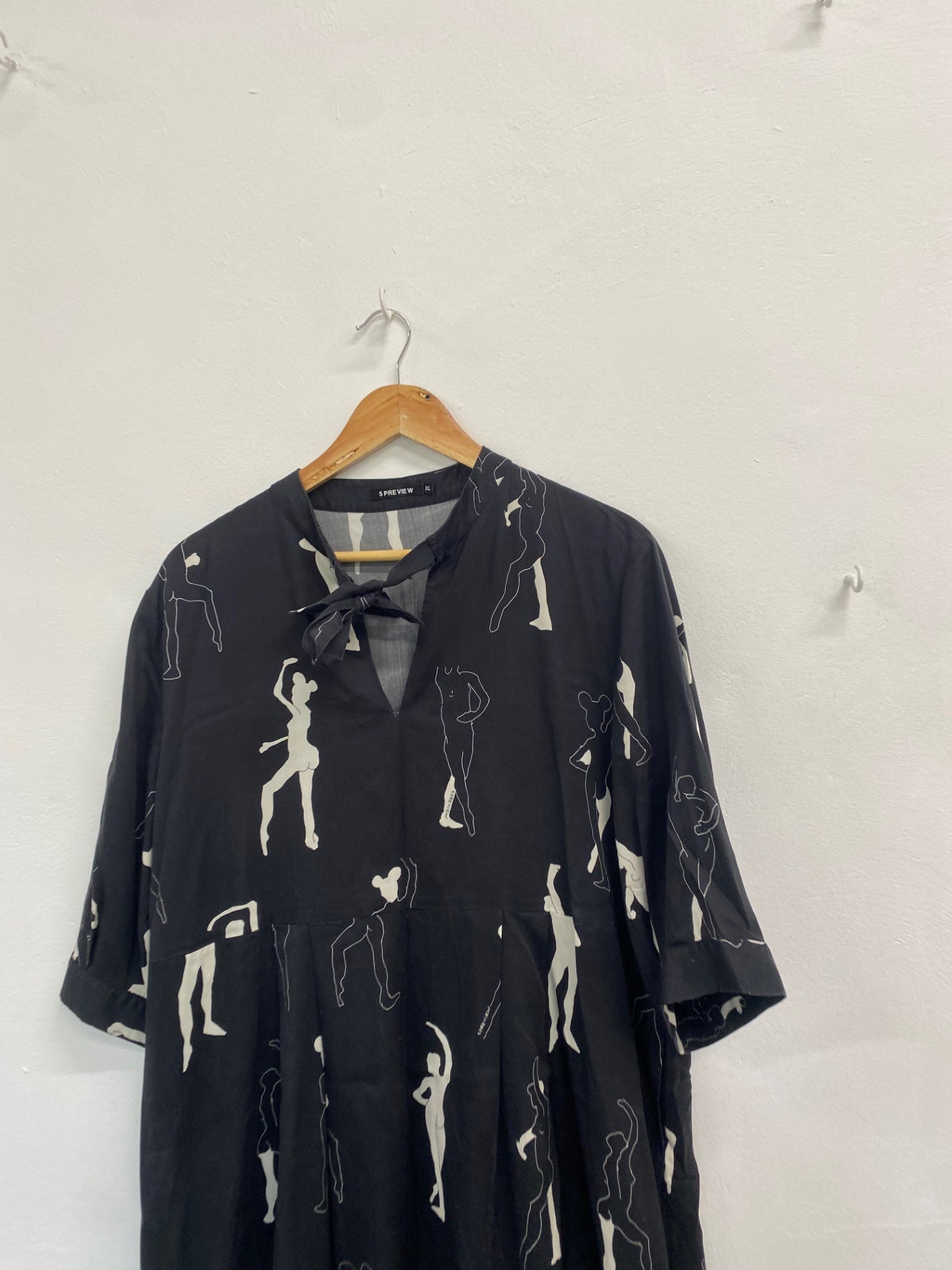 Fabulous 5preview Anthropologie Dress UK XL Black abstract BS001