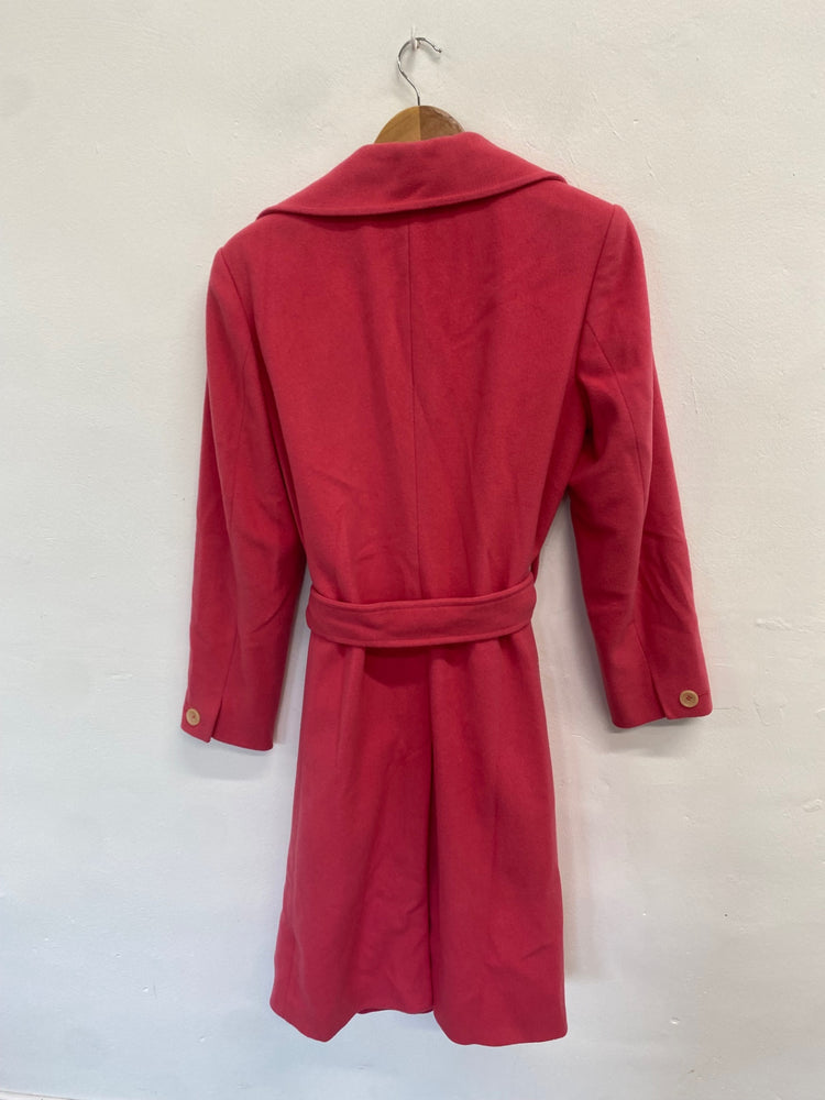 Fabulous Boden Trench Coat UK 14 Pink wool cashmere GM143