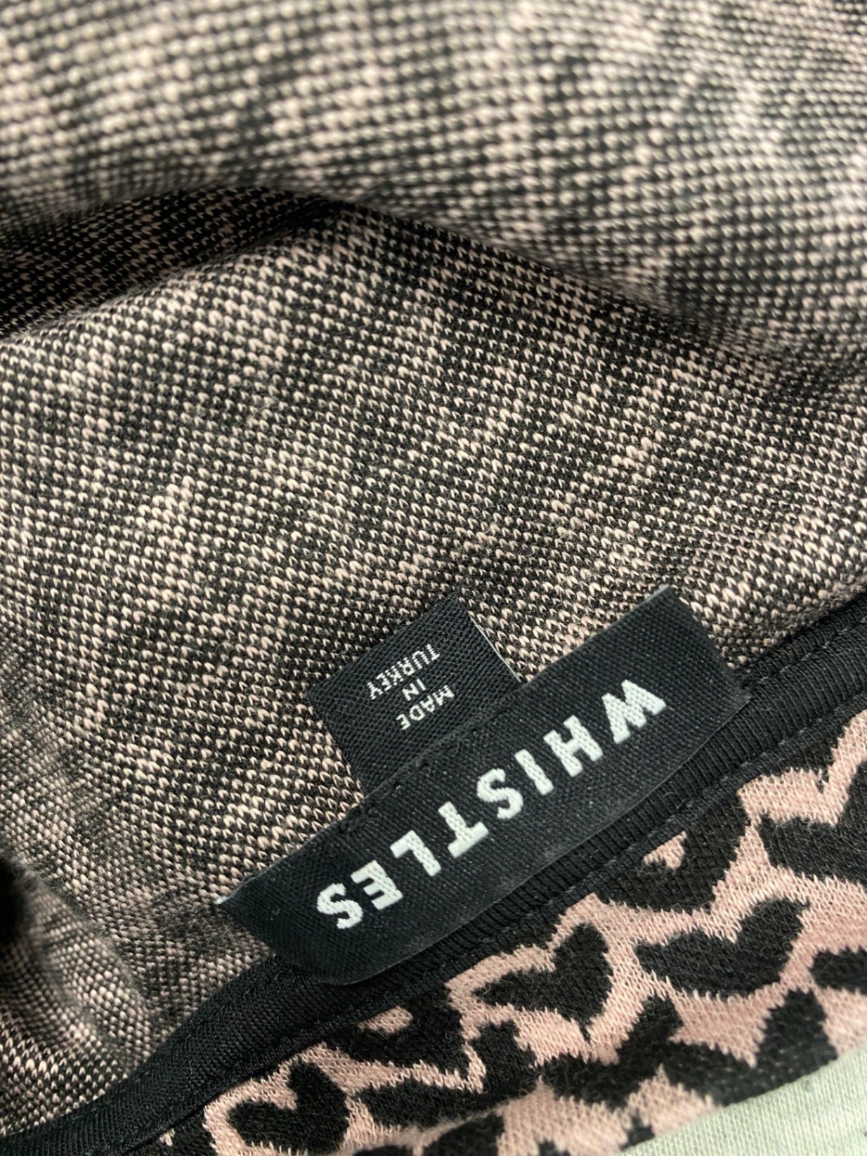 Fabulous WHISTLES Jumper UK M Pink black heart BS001