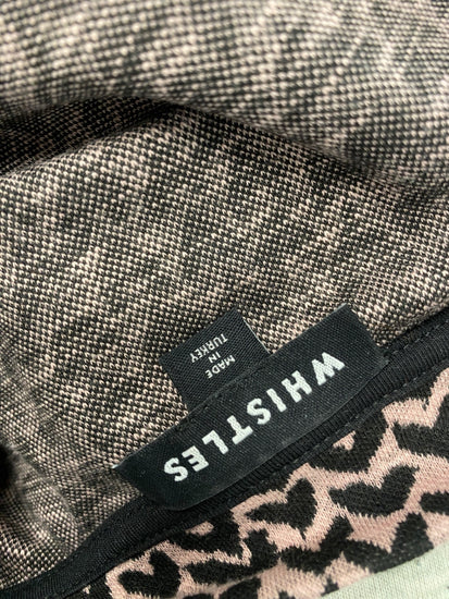 Fabulous WHISTLES Jumper UK M Pink black heart BS001