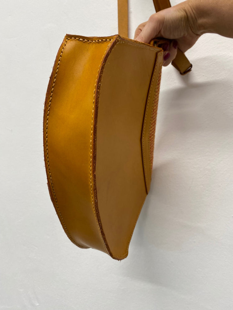 Fabulous Harris Tweed Islander Saddle Bag One size Mustard BS001