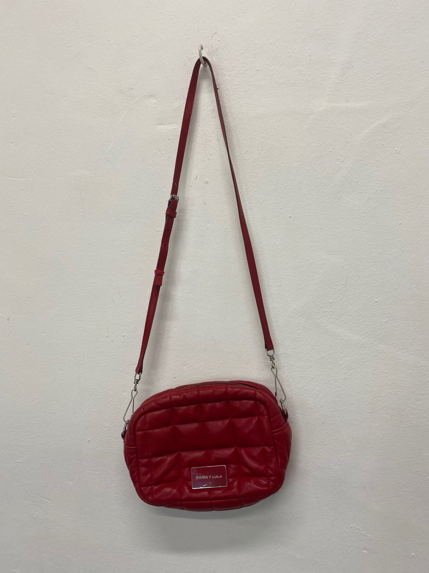 Fabulous Bimba y Lola red leather quilted Shoulder Bag One Size Red BS001