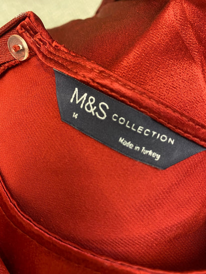 Fabulous Marks & Spencers Dress UK 14 Red ball formal GM143