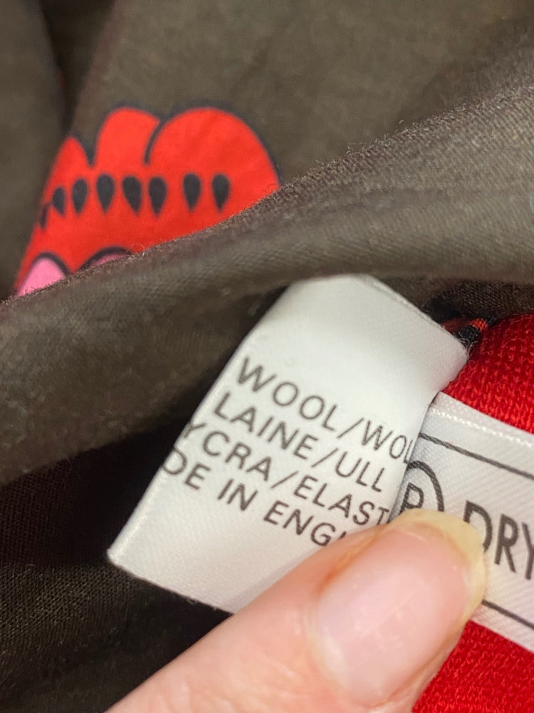 Fabulous The west village london Longline jacket UK M Red wool blend GM143