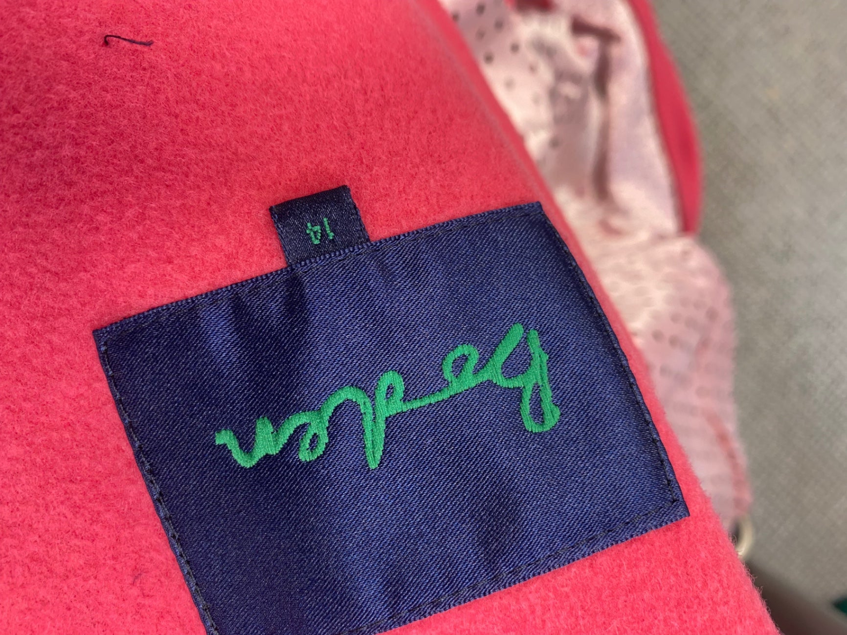 Fabulous Boden Trench Coat UK 14 Pink wool cashmere GM143