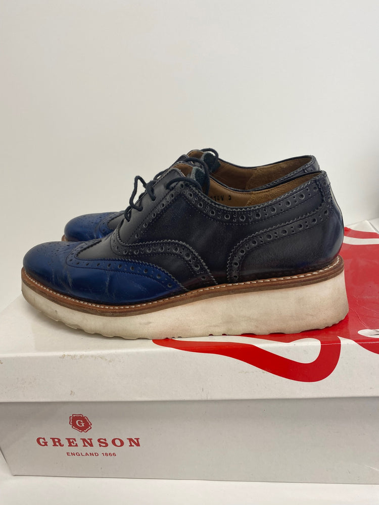Fabulous Grenson Martha  shoes UK5 Black & blue BS001