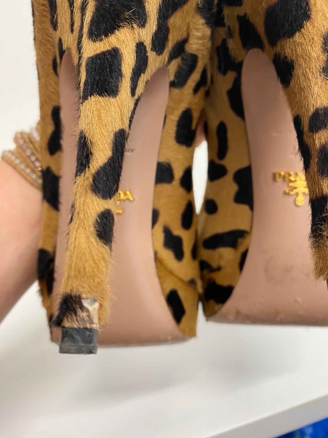Fabulous Prada pony skin Leopard print high Pumps Uk7 Leopard print GM143