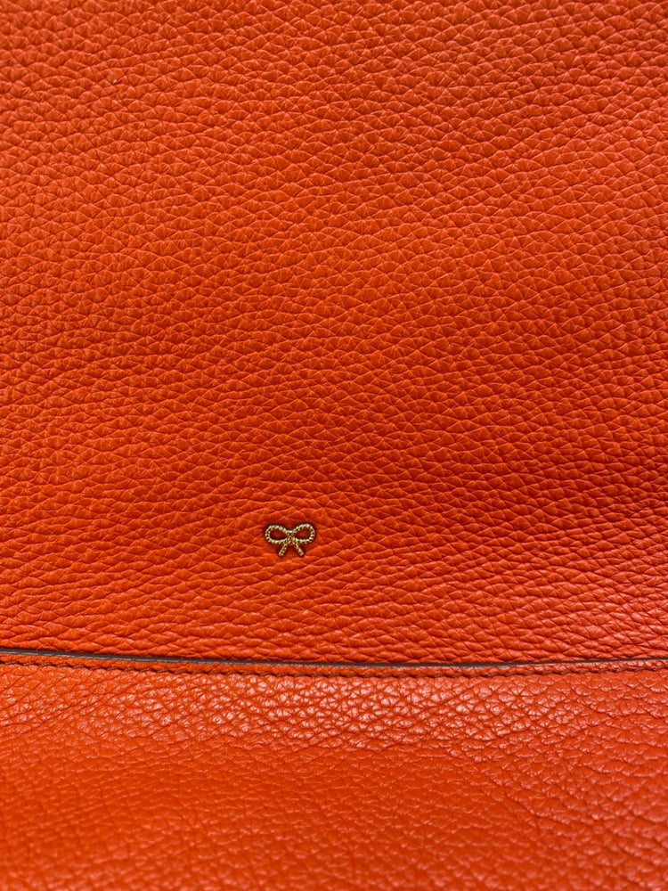 Fabulous Anya Hindmarch Orange Leather Handbag Large BS001