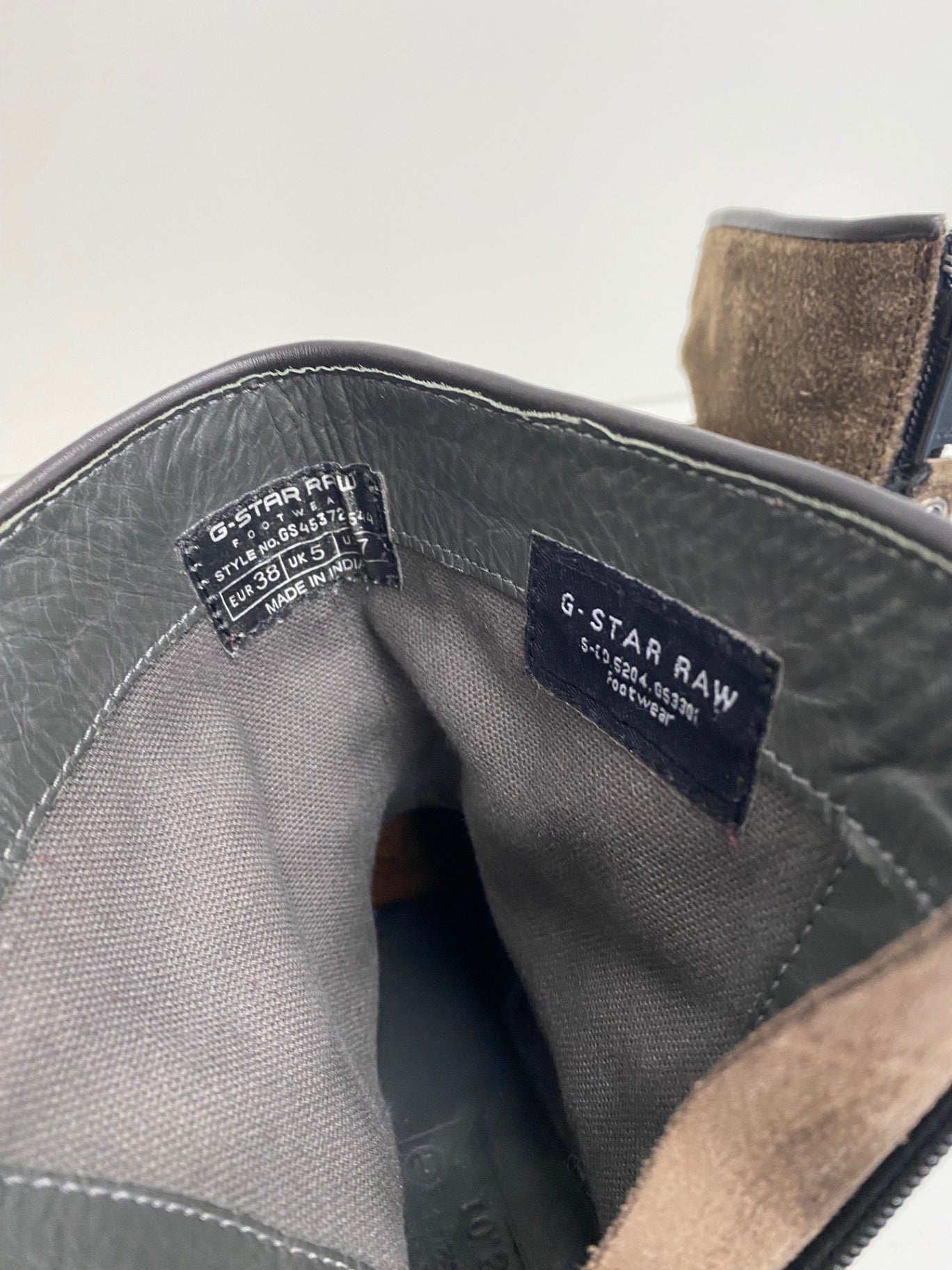 Fabulous G Star suede back zip Boots UK5 Brown BS001