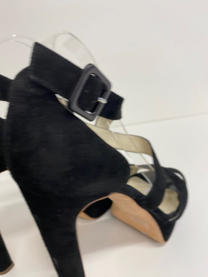 Fabulous Rupert Sanderson High Heel Strappy platform Shoes UK6.5 Black GM143