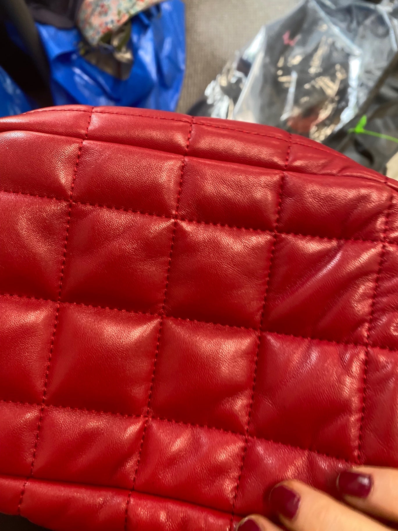 Fabulous Bimba y Lola red leather quilted Shoulder Bag One Size Red BS001