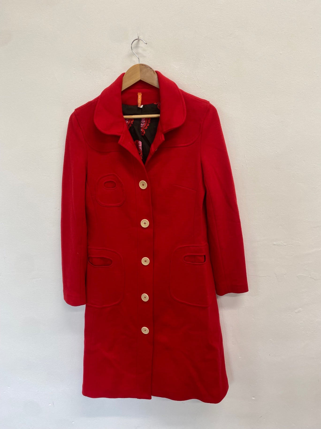 Fabulous The west village london Longline jacket UK M Red wool blend GM143
