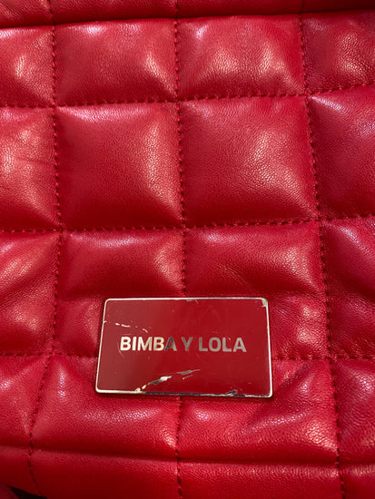Fabulous Bimba y Lola red leather quilted Shoulder Bag One Size Red BS001