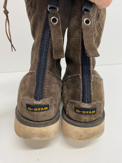 Fabulous G Star suede back zip Boots UK5 Brown BS001