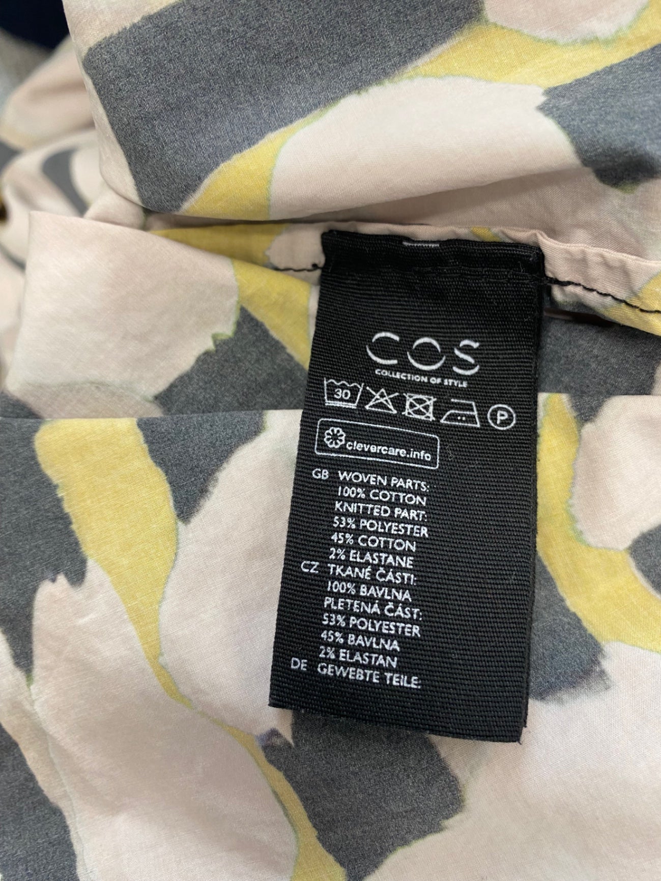 Fabulous COS Blouse UK M Black geometrical BS001