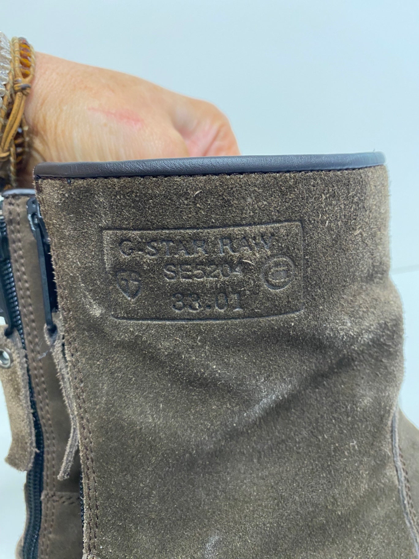 Fabulous G Star suede back zip Boots UK5 Brown BS001