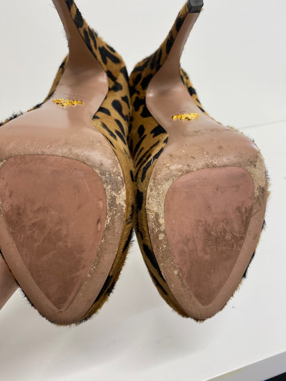 Fabulous Prada pony skin Leopard print high Pumps Uk7 Leopard print GM143