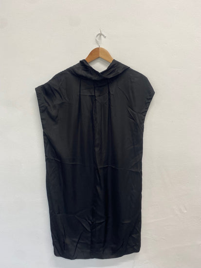 Fabulous Phase Eight Midi Dress UK XS Black cowl neck GM143