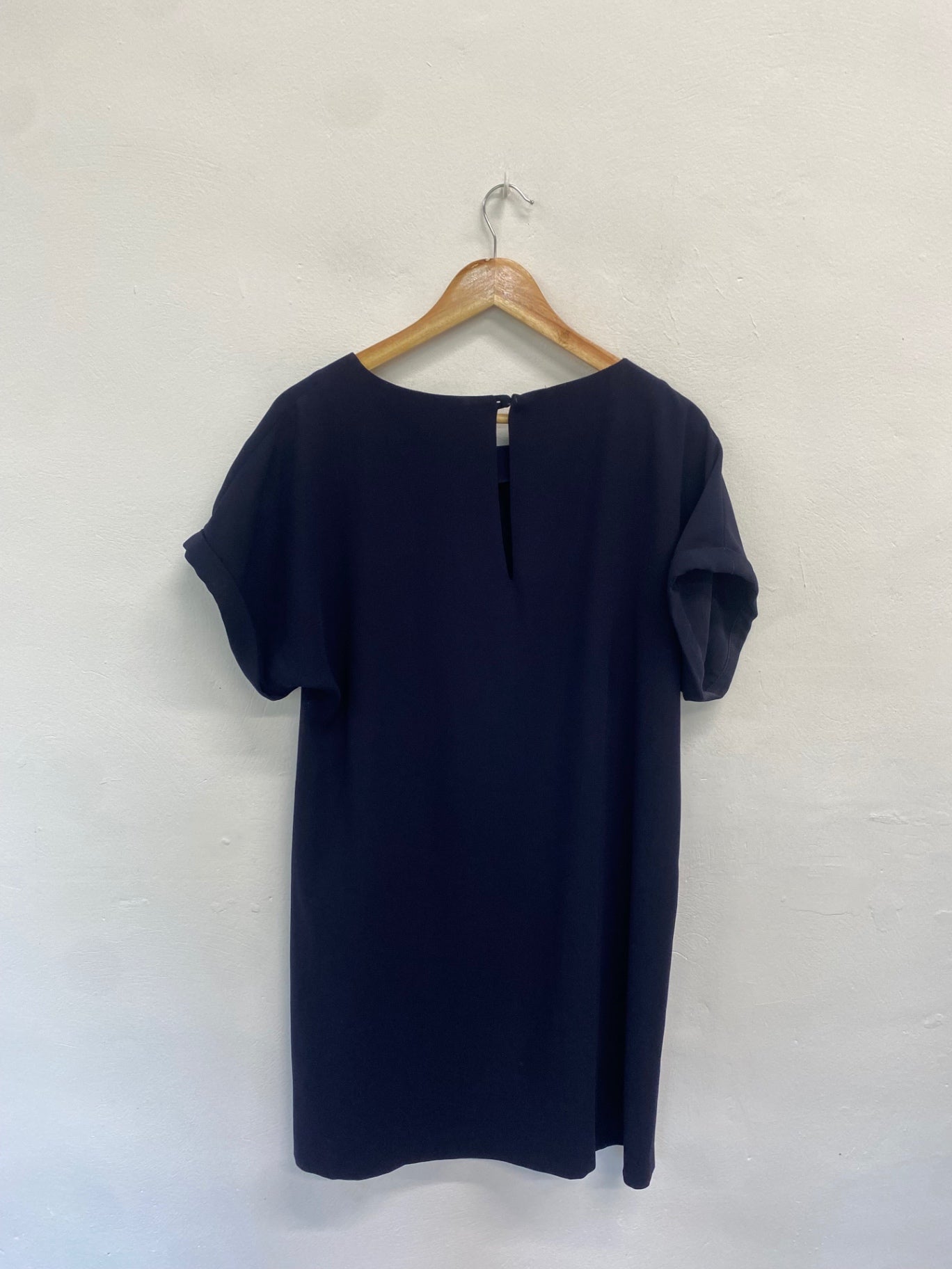 Fabulous JAEGER Dress UK16 Navy Blue floaty BS001