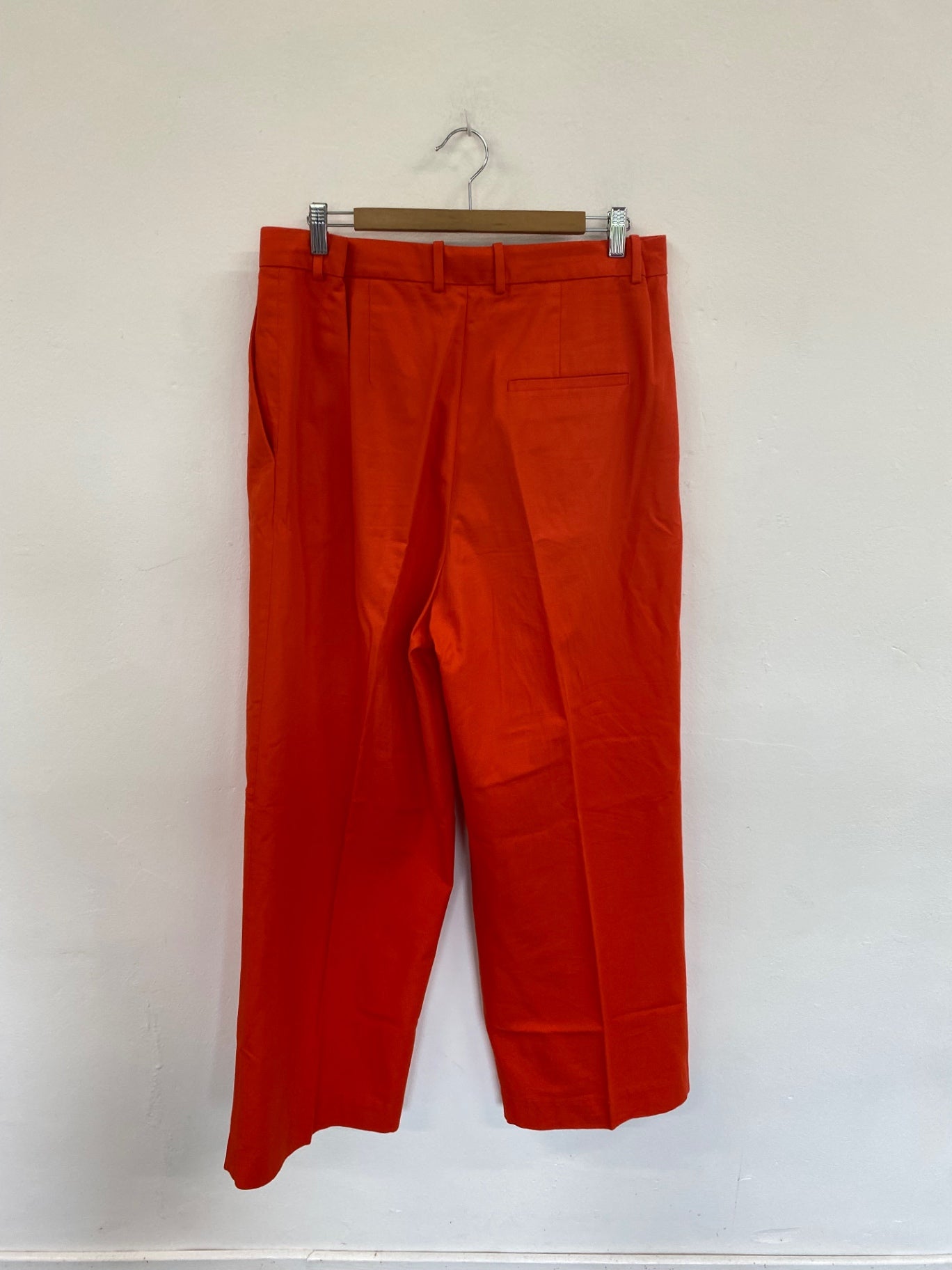 Fabulous Cos Coral Orange Wide Leg Trousers UK16 BS001
