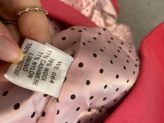 Fabulous Boden Trench Coat UK 14 Pink wool cashmere GM143