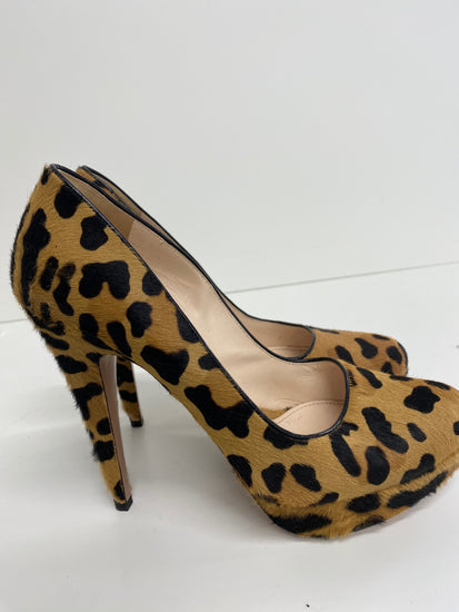 Fabulous Prada pony skin Leopard print high Pumps Uk7 Leopard print GM143