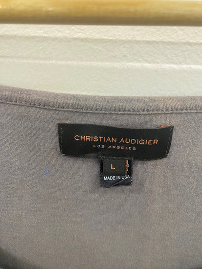 Fabulous Christian Audigier Y2K Grey & Pink Wings Shirt Dress UK L GM143