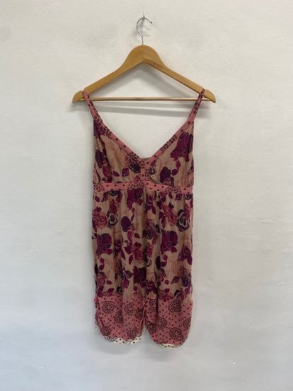 Fabulous Odd molly Dress UK 12-14 Pink floral GM143