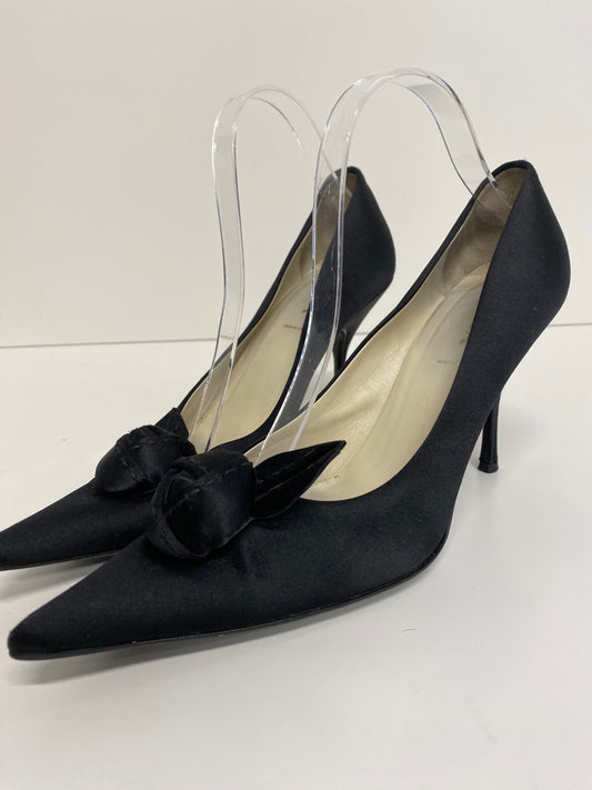 Fabulous Prada satin classic formal High Heels UK6 Black GM143