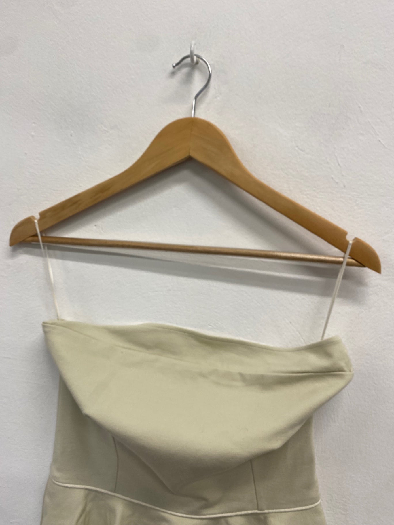 Fabulous Stella McCartney Dress UK14 Beige peplum strapless GM143