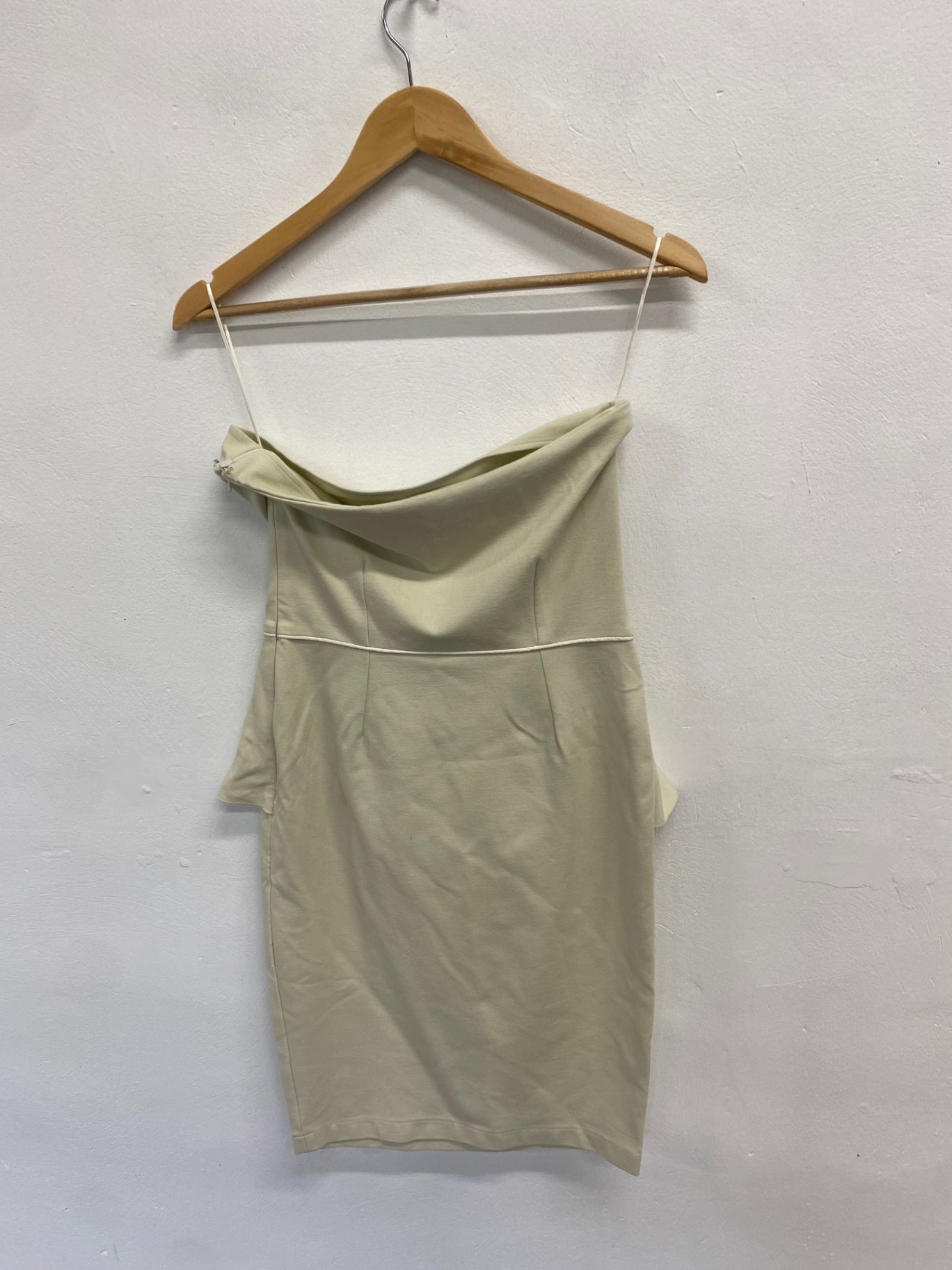 Fabulous Stella McCartney Dress UK14 Beige peplum strapless GM143