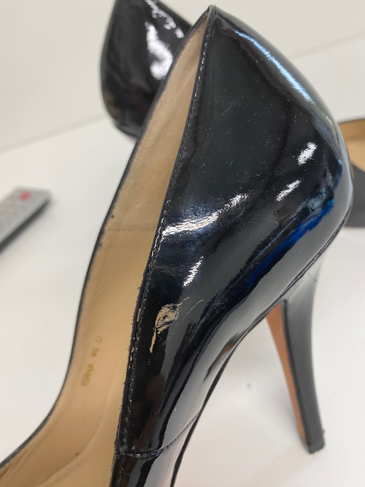 Fabulous L.K. Bennett classic Peep toe stilleto Pumps Uk7 Black Classic GM143