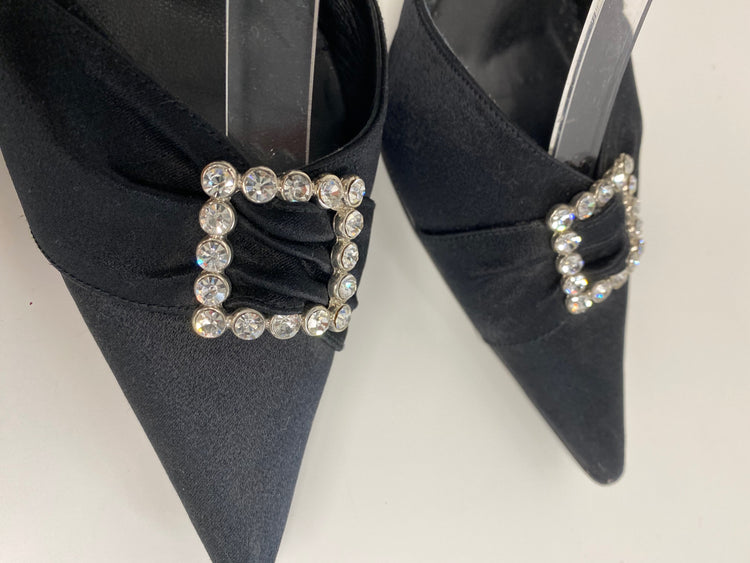 Fabulous Sam Thomas  Evening mid Kitten heels Uk7 Black Formal events GM143