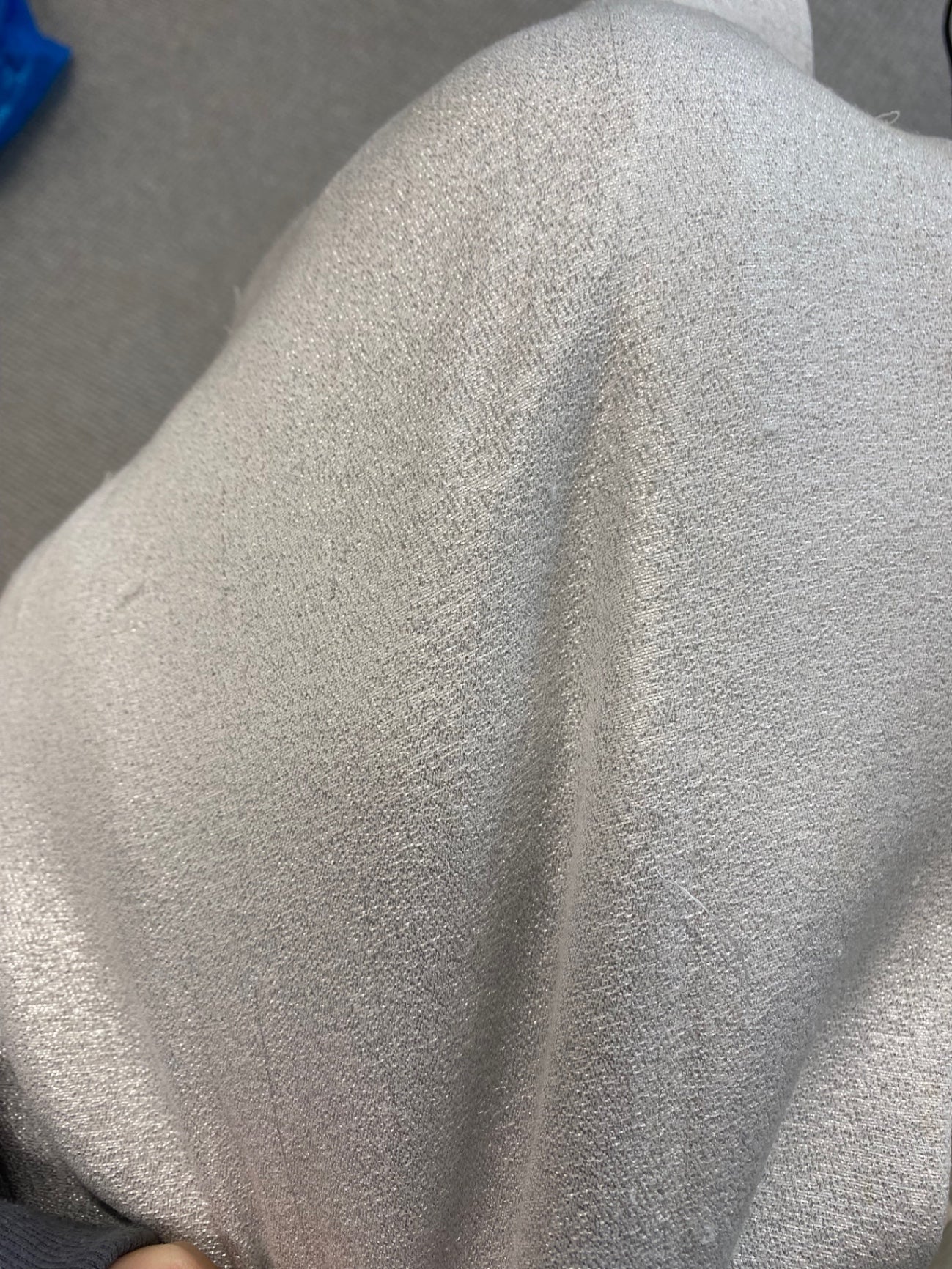 Fabulous OSMAN Dress UK 12 Silver metallic dress coat button flare GM143