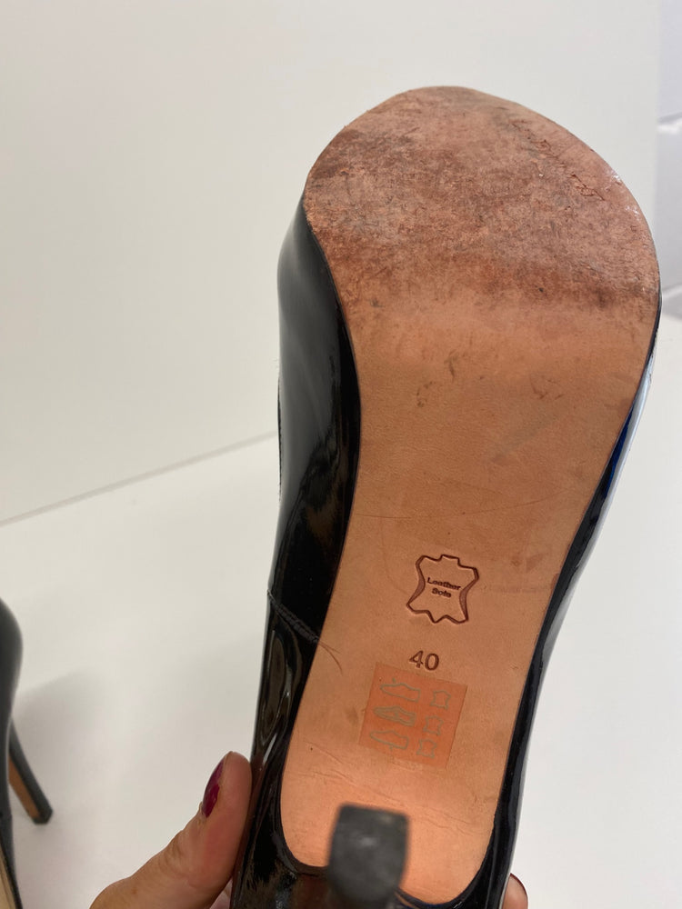 Fabulous L.K. Bennett classic Peep toe stilleto Pumps Uk7 Black Classic GM143